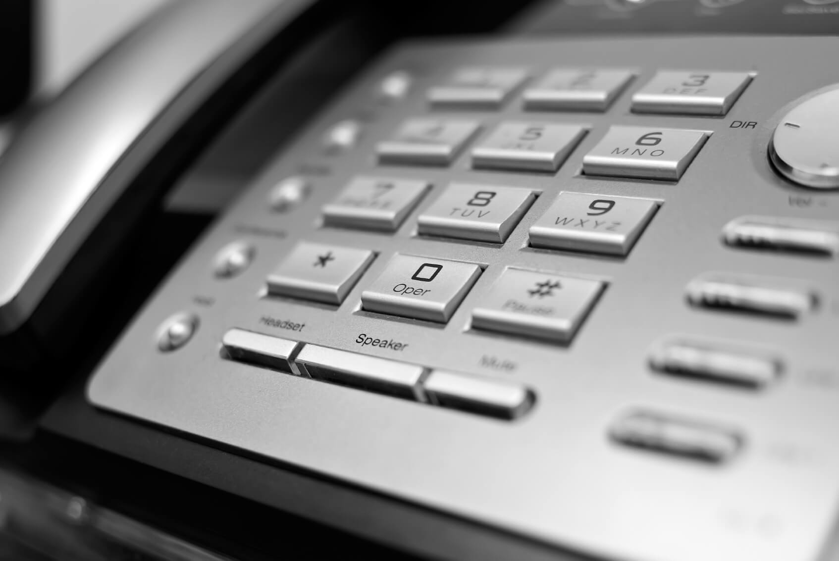 Close up of a business phone